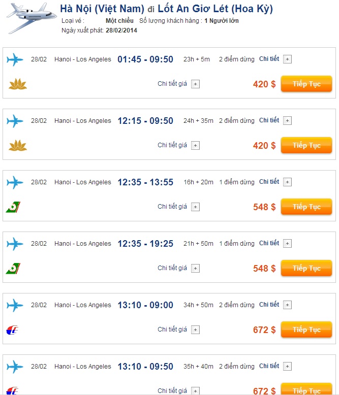 Vé máy bay Vietnam Airlines đi Mỹ